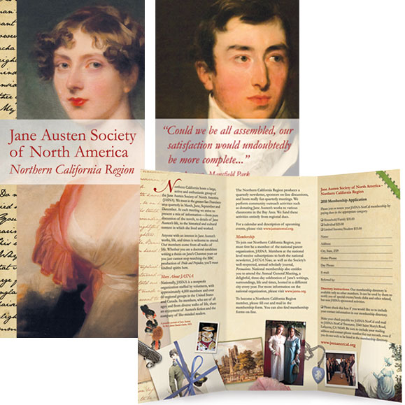 Jane Austen Society of North America - Northern California Region membership brochure